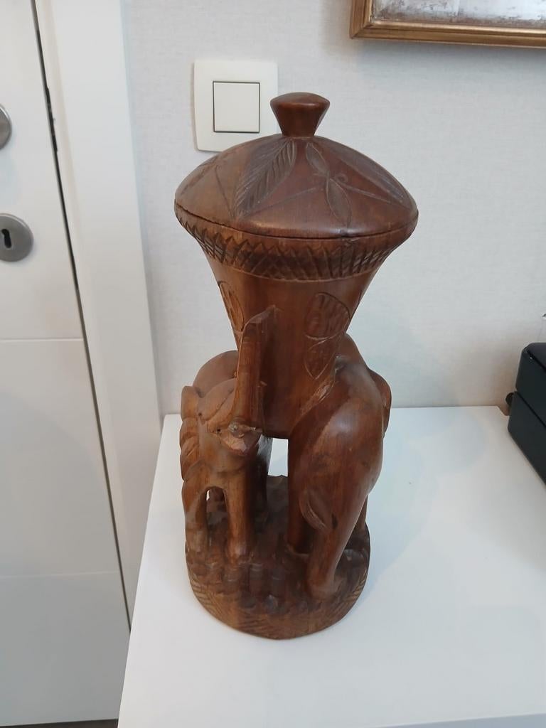 Afrikaans beeld in hout., Huis en Inrichting, Ophalen