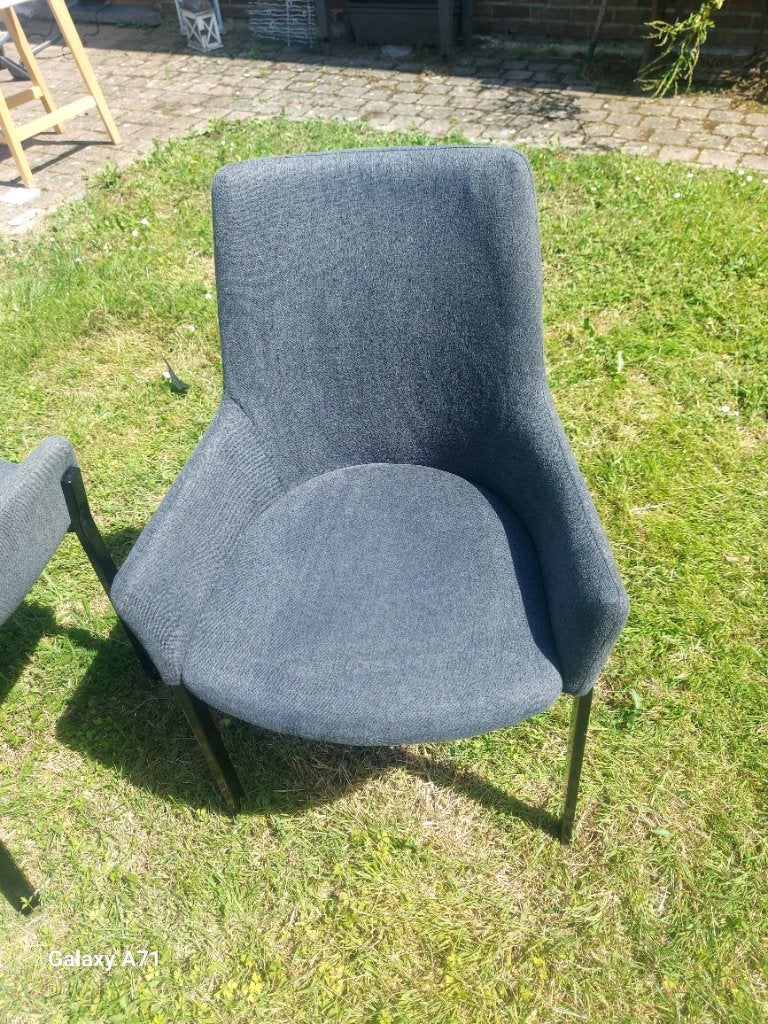 4 chaises fauteuils pour salle à manger, Maison & Meubles, Enlèvement, Utilisé, Gris, Quatre