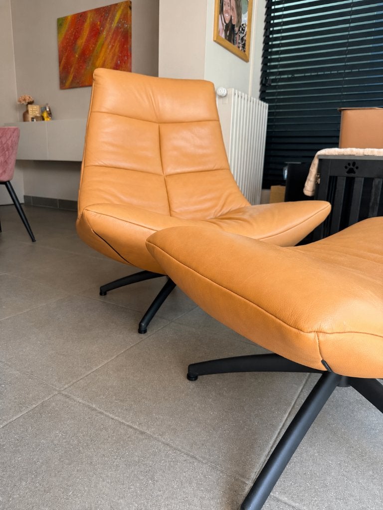 Fauteuil inclinable Camel avec repose-pieds, Moins de 75 cm, Enlèvement, Utilisé, Cuir