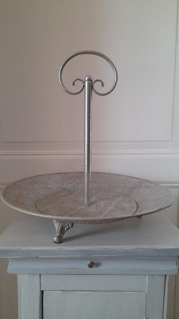 Plateau argenté avec poignée - Déco, Maison & Meubles, Accessoires pour la Maison | Plateaux, Enlèvement, Comme neuf, Rond, Plateau