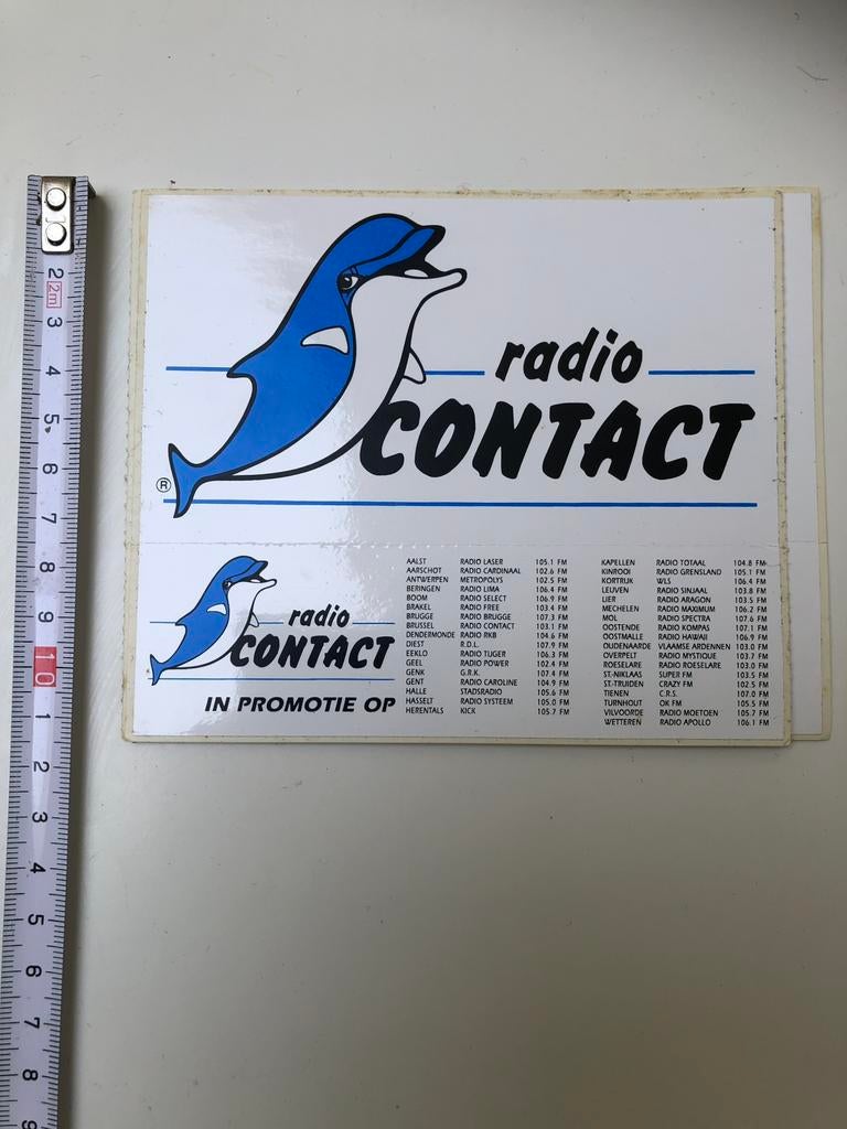 Sticker Radio Contact, Verzamelen, Ophalen of Verzenden, Nieuw, Film, Tv of Omroep