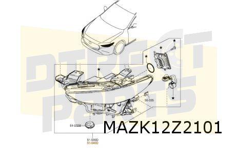 Mazda 3 (3/19-) Koplamp Links (LED/adaptief) Origineel! BCPW, Neuf, -, -, Mazda