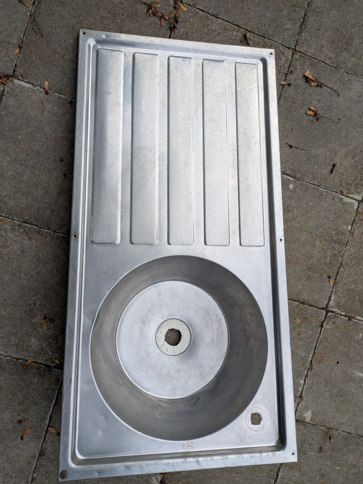 Inox wasbak, Ophalen, Gebruikt, Inox, Wastafel