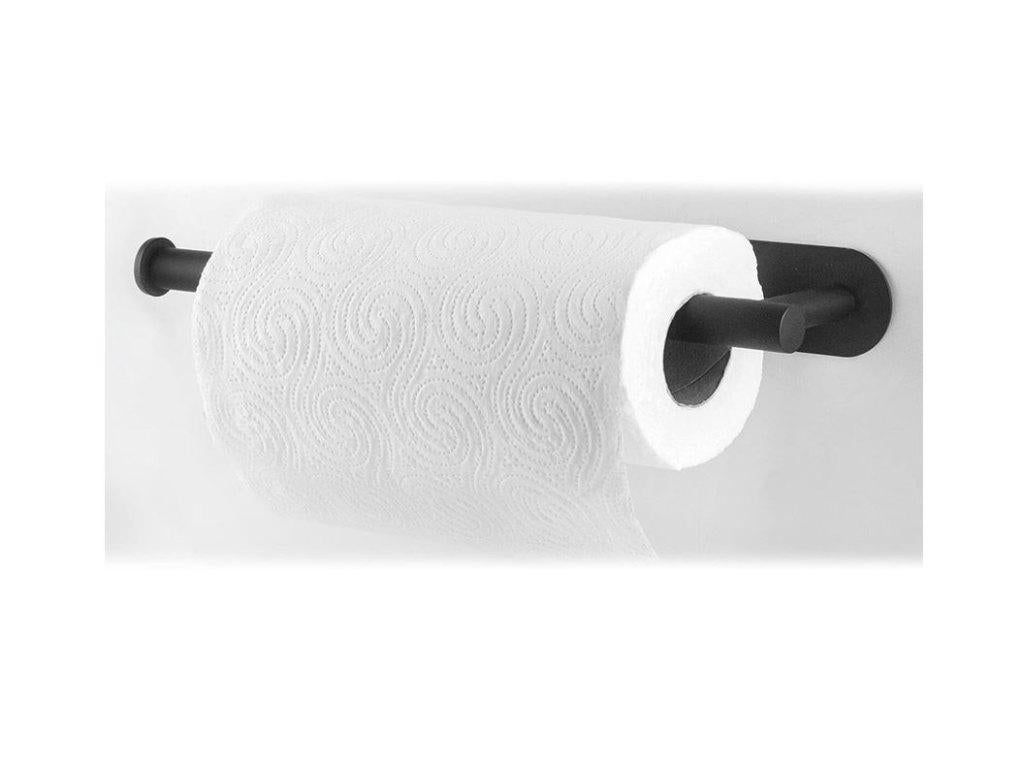 Nieuw | Universeel Handdoek- Keukenrol- Toiletrolhouder, Ophalen of Verzenden, Nieuw, Zwart, Handdoekenrek
