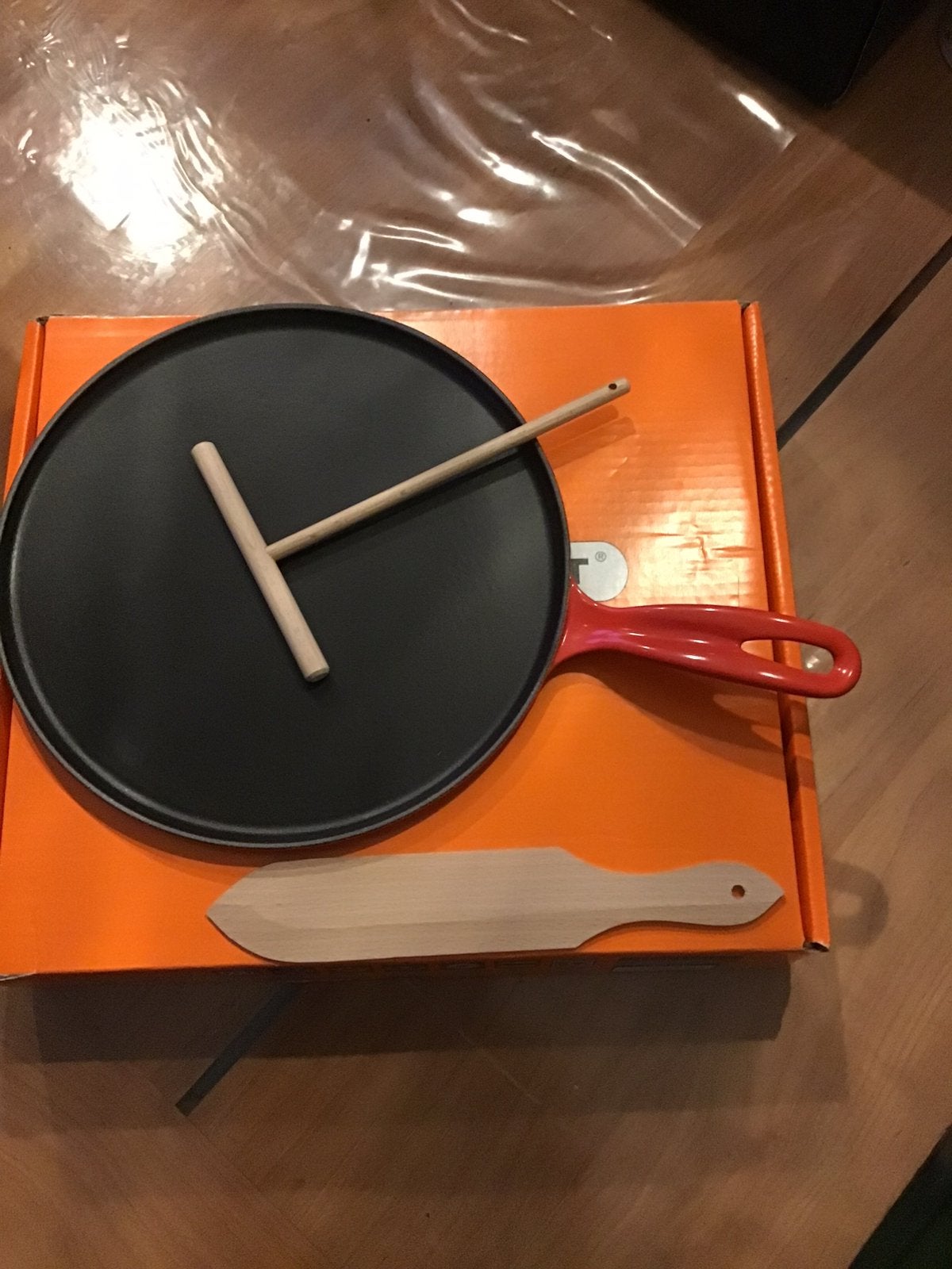 Le creuset pannenkoekpan 27cm nieuw, Huis en Inrichting, Keuken | Potten en Pannen, Ophalen, Nieuw