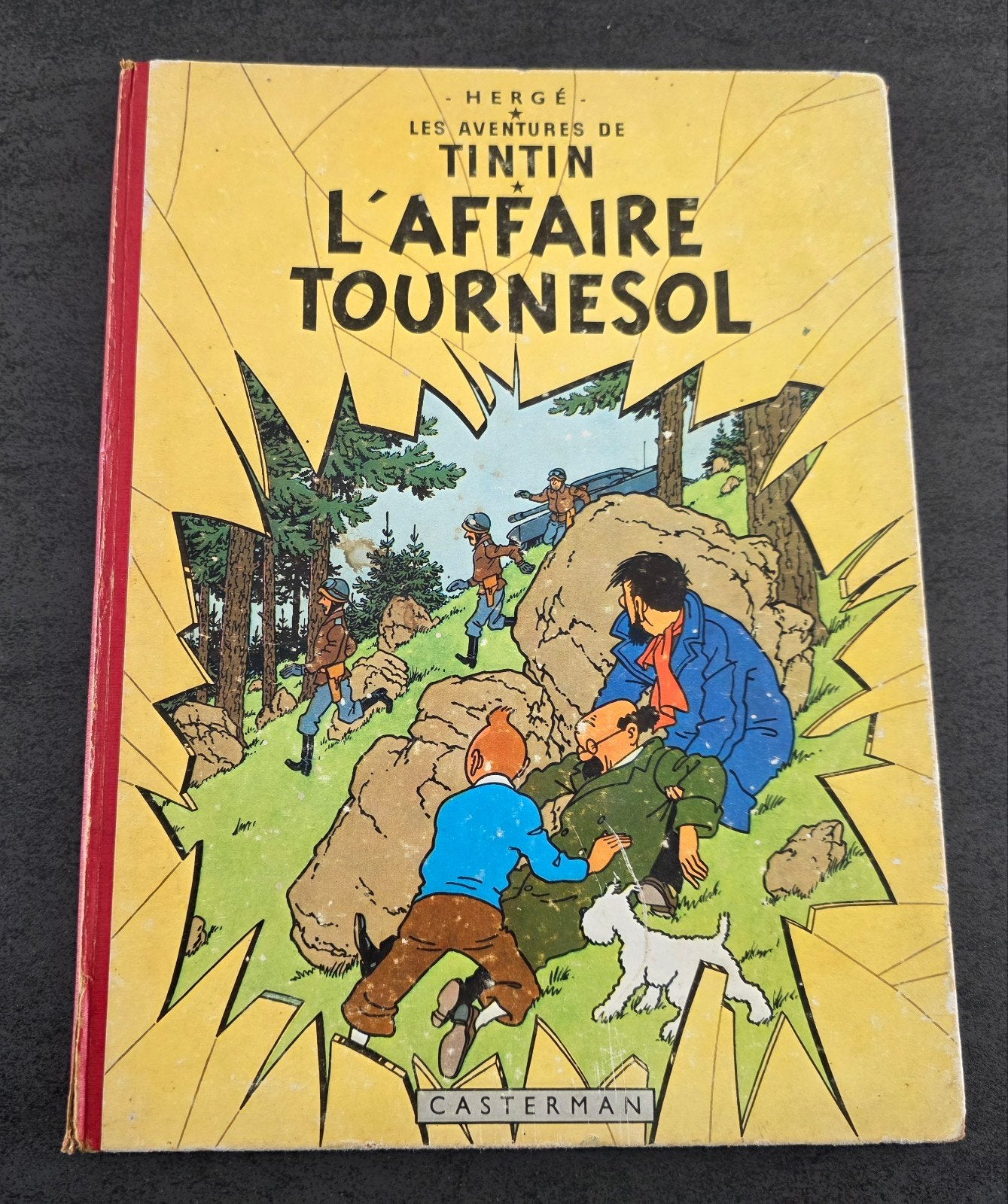 Hergé : Tintin : L'affaire Tournesol (première édition 1956), Enlèvement ou Envoi, Utilisé