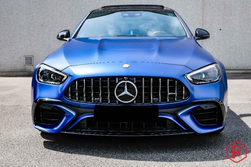 Mercedes C 63 AMG S E-Performance 4MATIC+ Pano Burmester, Auto's, Mercedes-Benz, Automaat, 4 cilinders, Blauw, Leder