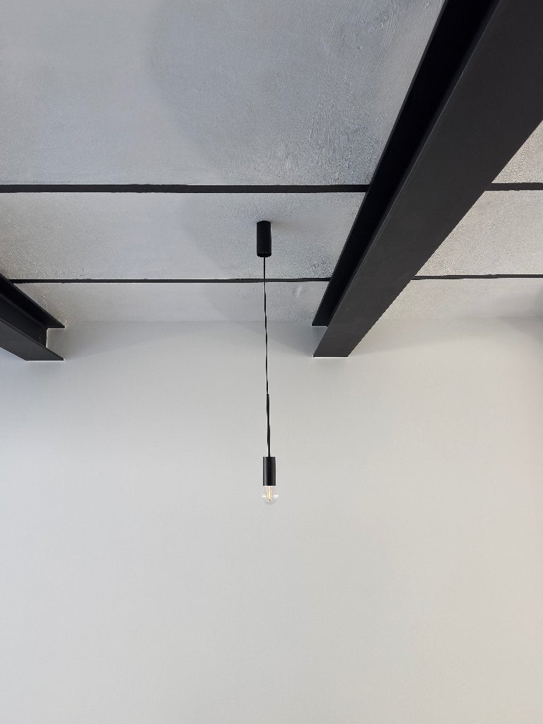 Zwarte Pendant Lamp, Ophalen, Nieuw, E27 (groot), Metaal