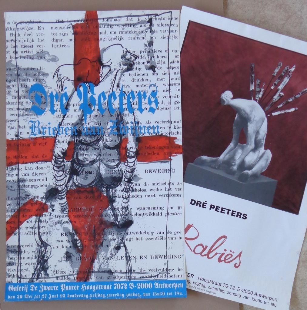 DRE PEETERS / 2 STUKS / AFFICHE / KLEURZEEFDRUK / 95x55cm, Antiquités & Art, Art | Lithographies & Sérigraphies, Enlèvement ou Envoi
