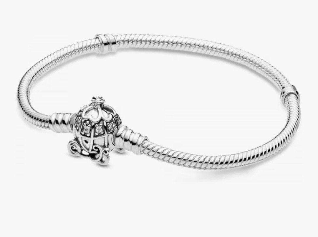 bracelet Pandora cendrillon, Bijoux, Sacs & Beauté, Enlèvement ou Envoi, Comme neuf, Argent