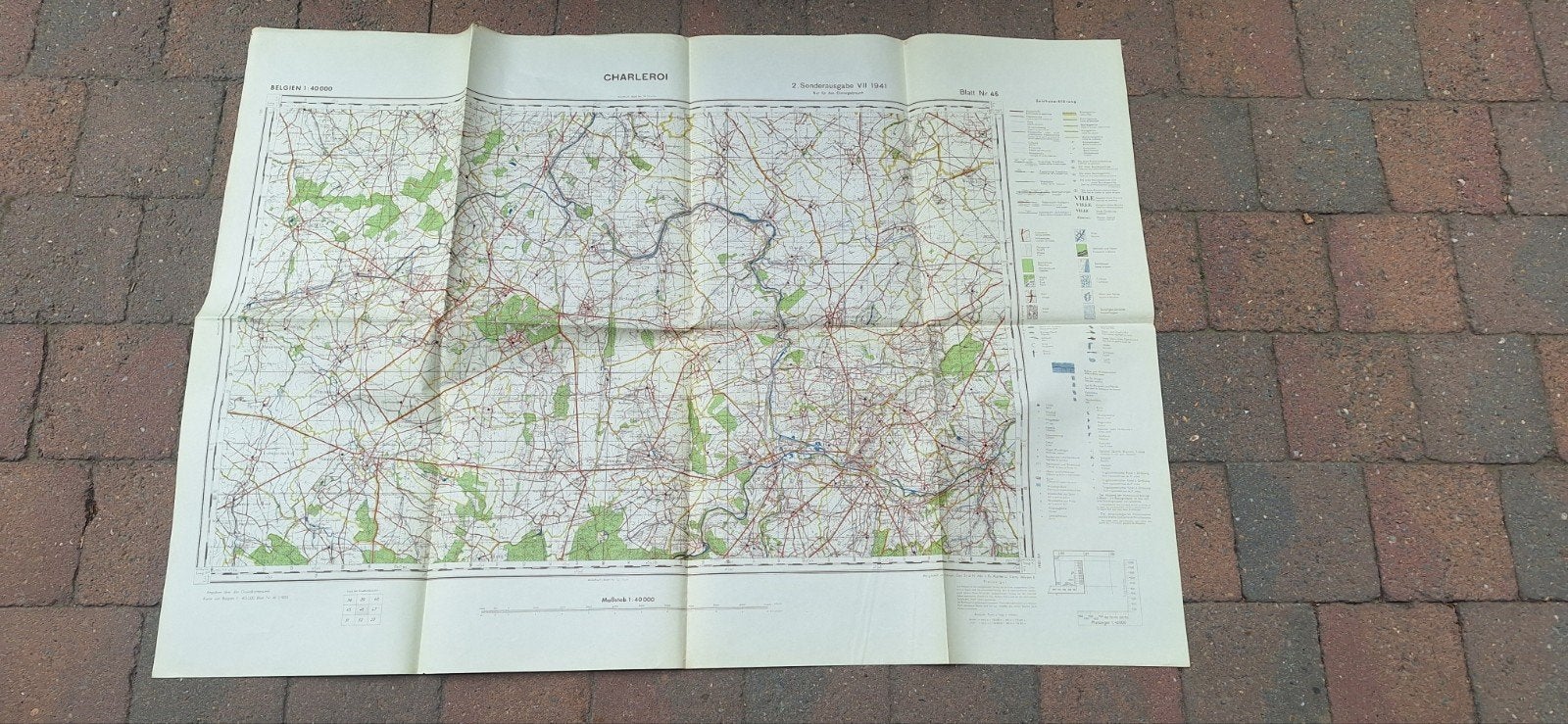 Carte allemande Charleroi, Enlèvement
