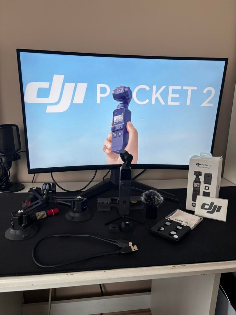 DJI Pocket 2 Creator Combo + accessoires, Audio, Tv en Foto, Actiecamera's, Zo goed als nieuw, Overige merken, Ophalen