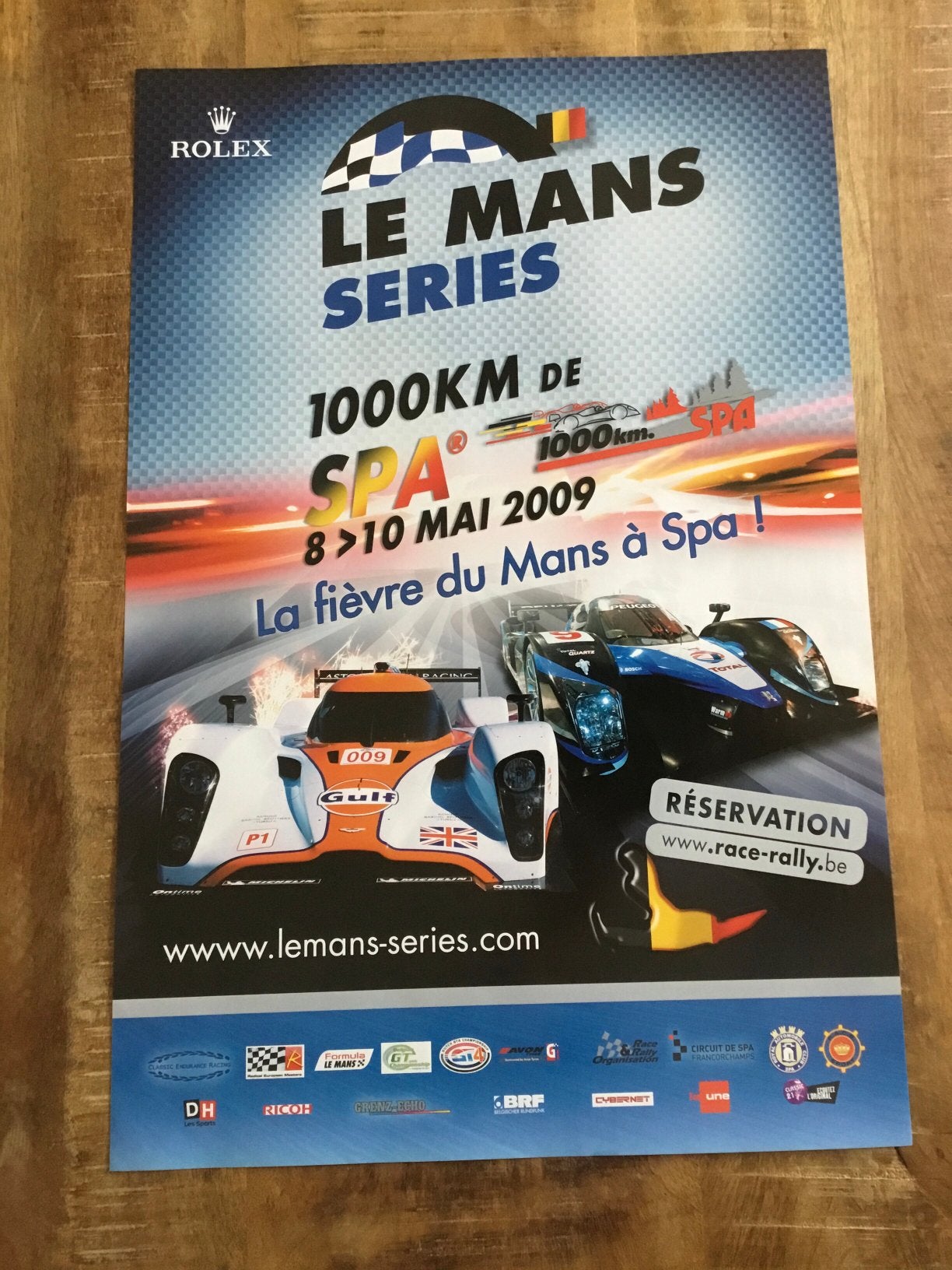 Affiche Le Mans Series Spa 2009, Collections, Enlèvement ou Envoi, Comme neuf