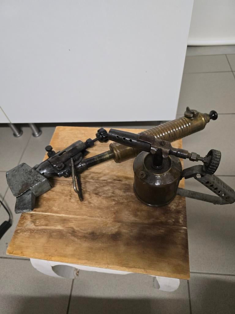 Antieke benzine soldeerlampen - Sievert & Barthel - Vintage, Antiek en Kunst, Ophalen of Verzenden