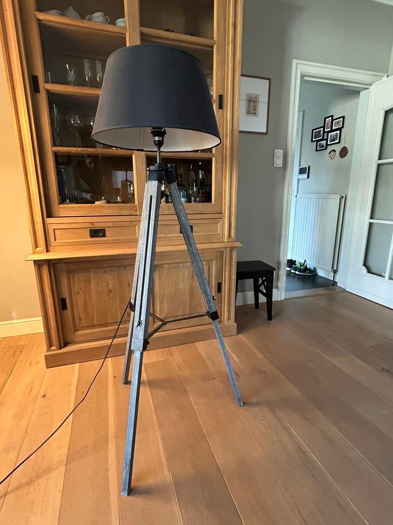 Staanlamp hout, Huis en Inrichting, Lampen | Vloerlampen, Ophalen, Hout