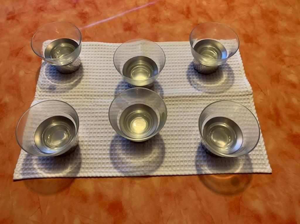 Dessertschaaltjes, Gebruikt, Ophalen of Verzenden, Overige stijlen, Glas