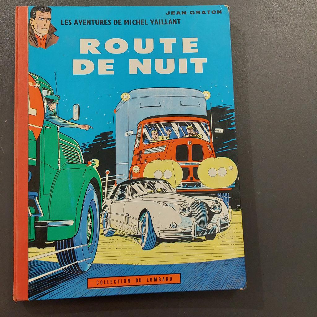 Michel Vaillant - route de nuit - dos toilé 1962, Enlèvement ou Envoi, Utilisé