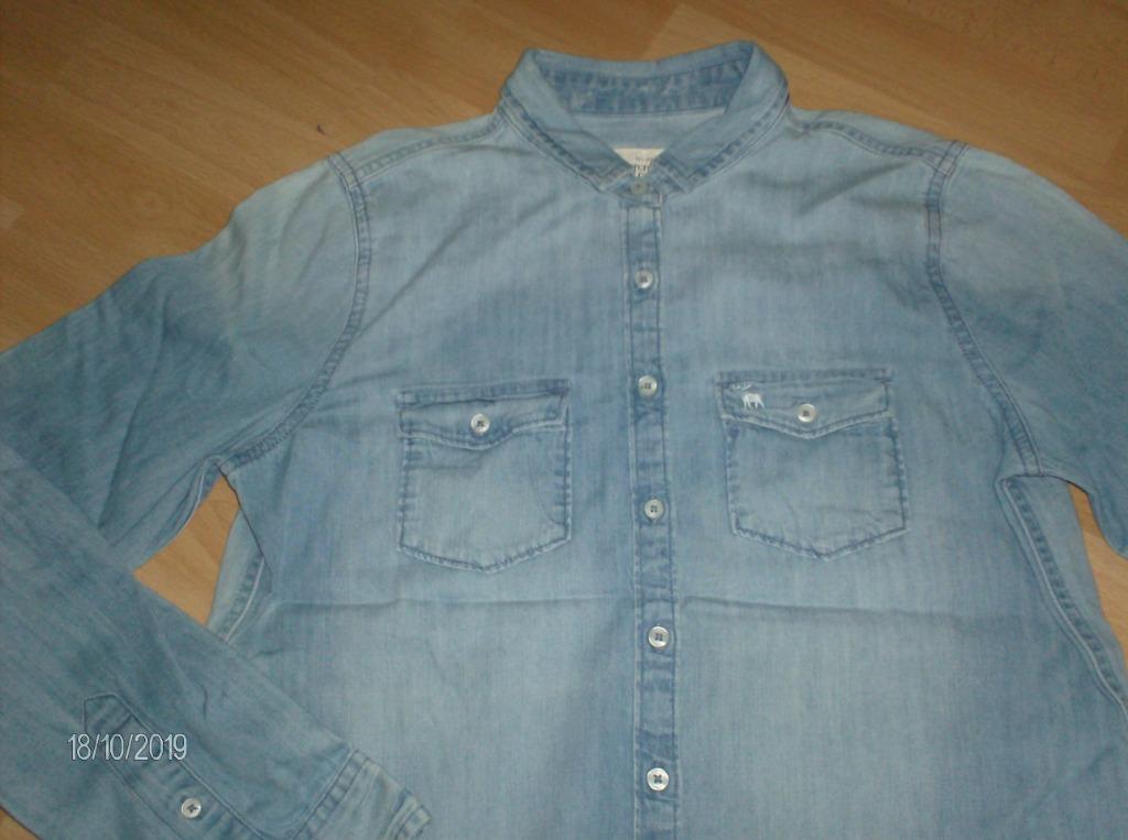 JEANSHEMD MERK ABERCROMBI &FITCH – MAAT SBreedte tussen okse, Abercrombie & Fitch, Ophalen of Verzenden, Gedragen, Maat 36 (S)