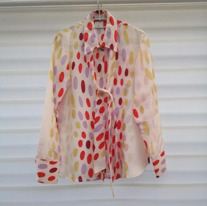 Ensemble  Vintageblouse et jupe Olivier Strelli en soie 100%, Enlèvement ou Envoi, Porté