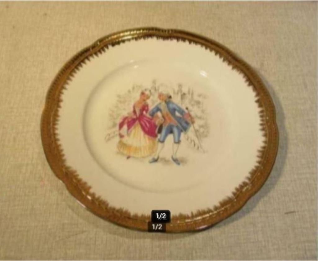 Belle assiette antique en porcelaine - Laveno Verbano - 25 c, Enlèvement ou Envoi