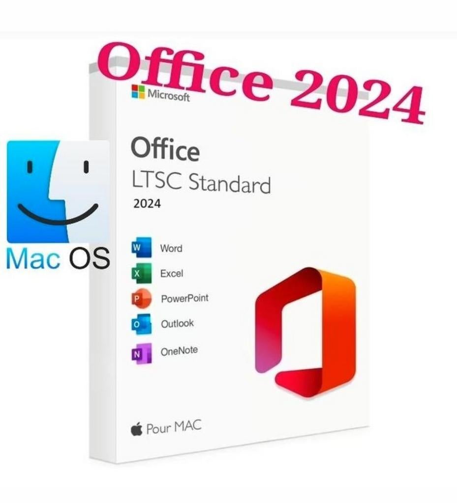 POUR MAC : Microsoft Office 2024 LTSC Standard, Informatique & Logiciels, Logiciel Office, Enlèvement ou Envoi, Neuf, Word, MacOS