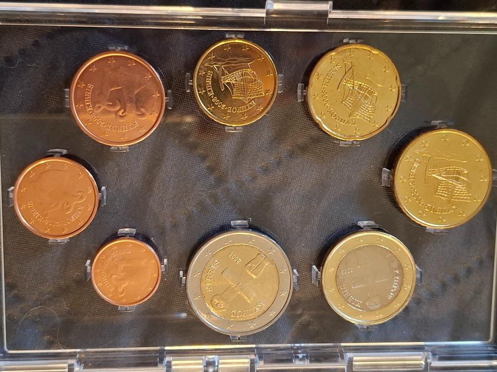 Complete set munten 1 cent tot 2 euro Cyprus jaar 2008, Postzegels en Munten, Munten | Europa | Euromunten, Verzenden, Cyprus