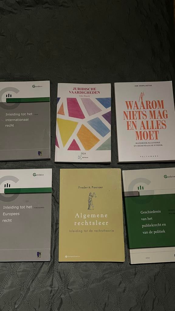 STUDIEBOEKEN RECHTEN: Universiteit (UGent) - goede staat, Boeken, Schoolboeken, Ophalen, Zo goed als nieuw, Overige niveaus, Overige vakken
