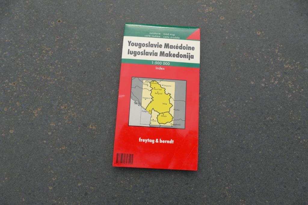 Wegenkaart Landkaart Macedonië Joegoslavië, Ophalen of Verzenden, Gelezen, Europa Overig, Landkaart