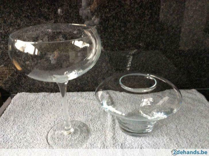 3 vazen in glas, Huis en Inrichting, Woonaccessoires | Vazen, Ophalen of Verzenden, Gebruikt, Glas