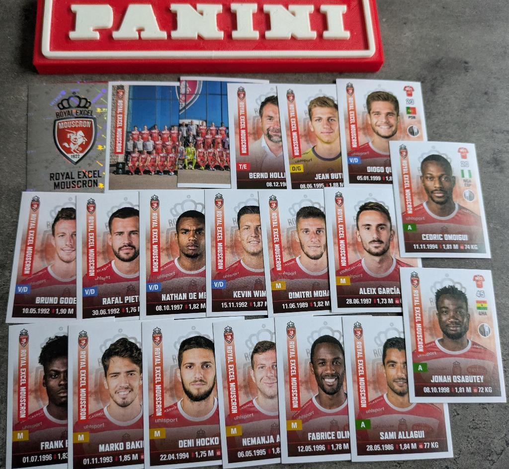 PANINI Lot de 20 autocollants de foot  2019/20 MOUSCRON, Hobby & Loisirs créatifs, Autocollants & Images, Neuf, Enlèvement ou Envoi
