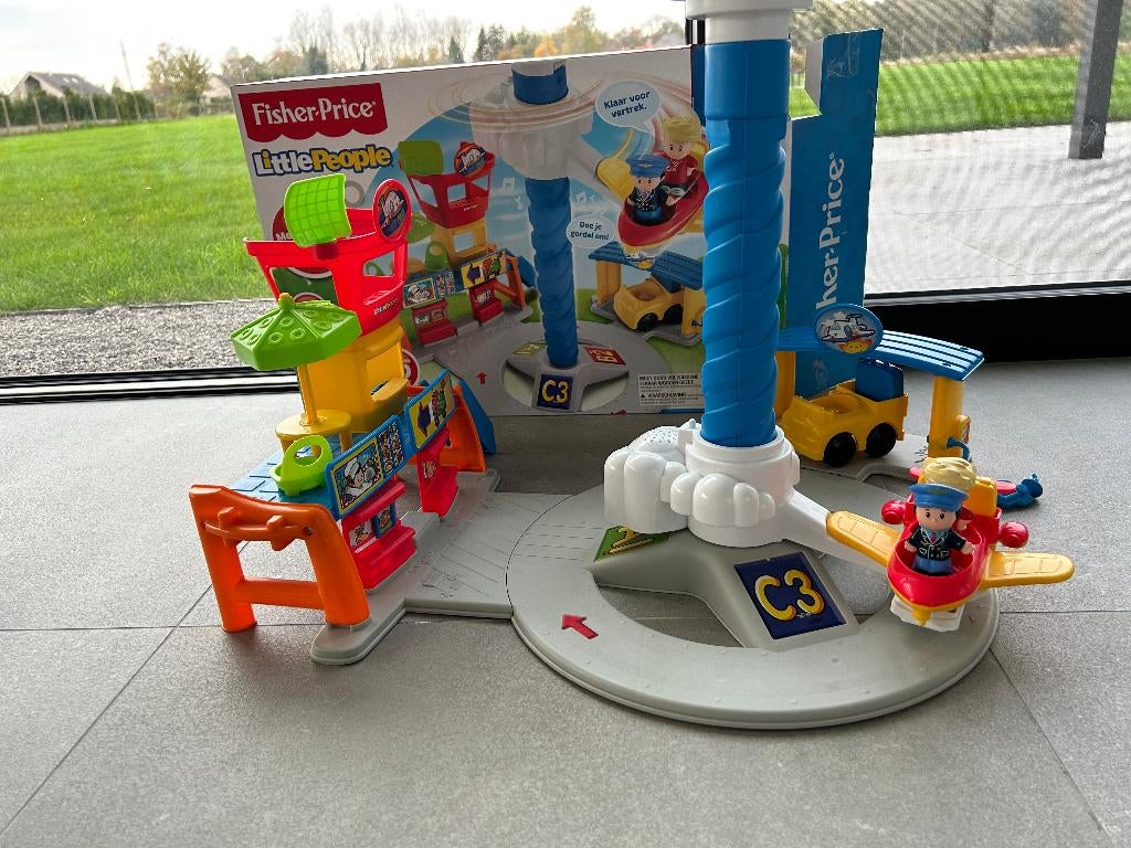 Fisher price Little People luchthaven( NIEUW), Kinderen en Baby's, Ophalen, Nieuw, Auto of Voertuig, Met geluid