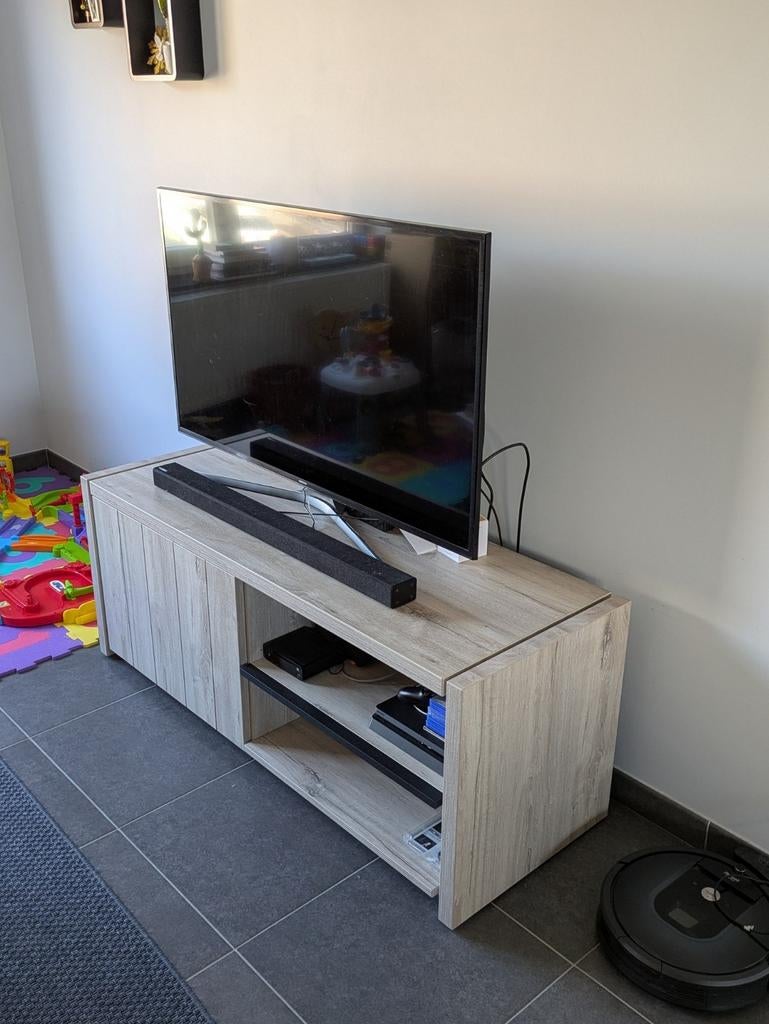 Tv-meubel eik lichtgrijs, Ophalen