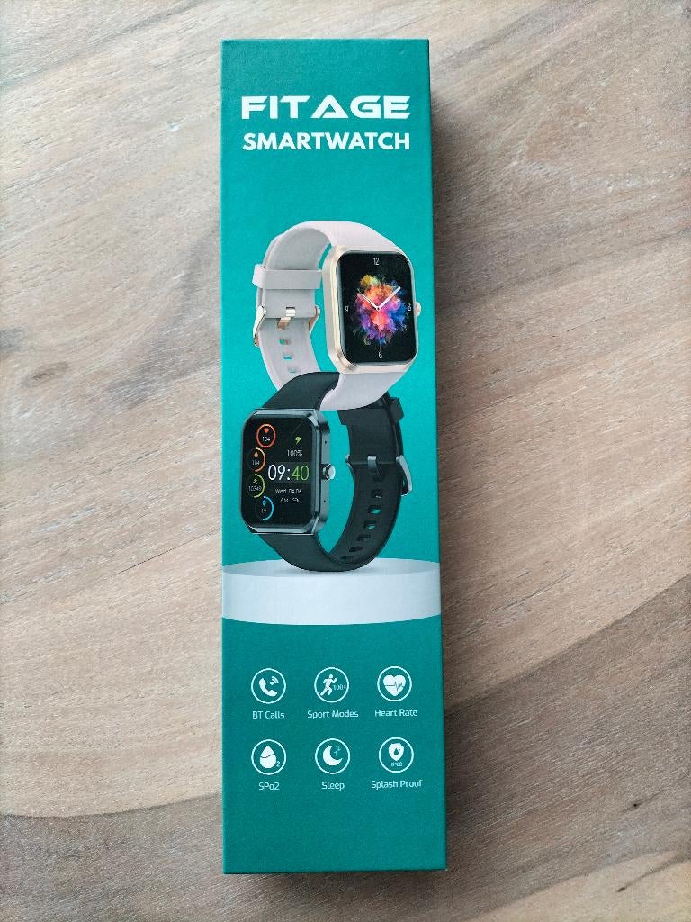 Smartwatch Fitage, Bijoux, Sacs & Beauté, Montres | Hommes, Montre-bracelet, Autres marques, Enlèvement ou Envoi, Utilisé