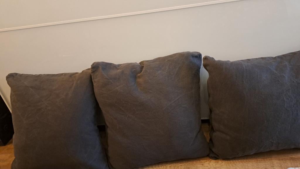 3 coussins ikea, Maison & Meubles, Accessoires pour la Maison | Coussins, Enlèvement ou Envoi, Comme neuf, Gris