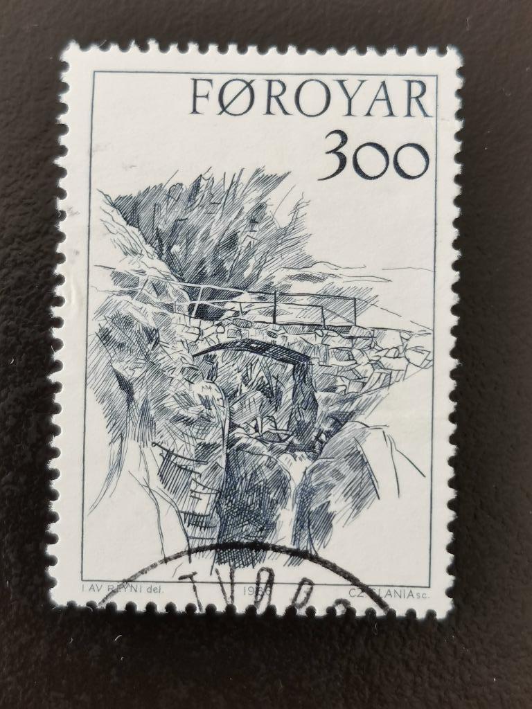 Faeroer / Foroyar 1986 - oude bruggen, Ophalen of Verzenden, Denemarken, Gestempeld