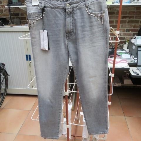 Jeans nieuw grijs strass Ermanno Scervino mt 42 (46 it), Kleding | Dames, Nieuw, Ophalen of Verzenden, Ermanno Scervino, W33 - W36 (confectie 42/44)