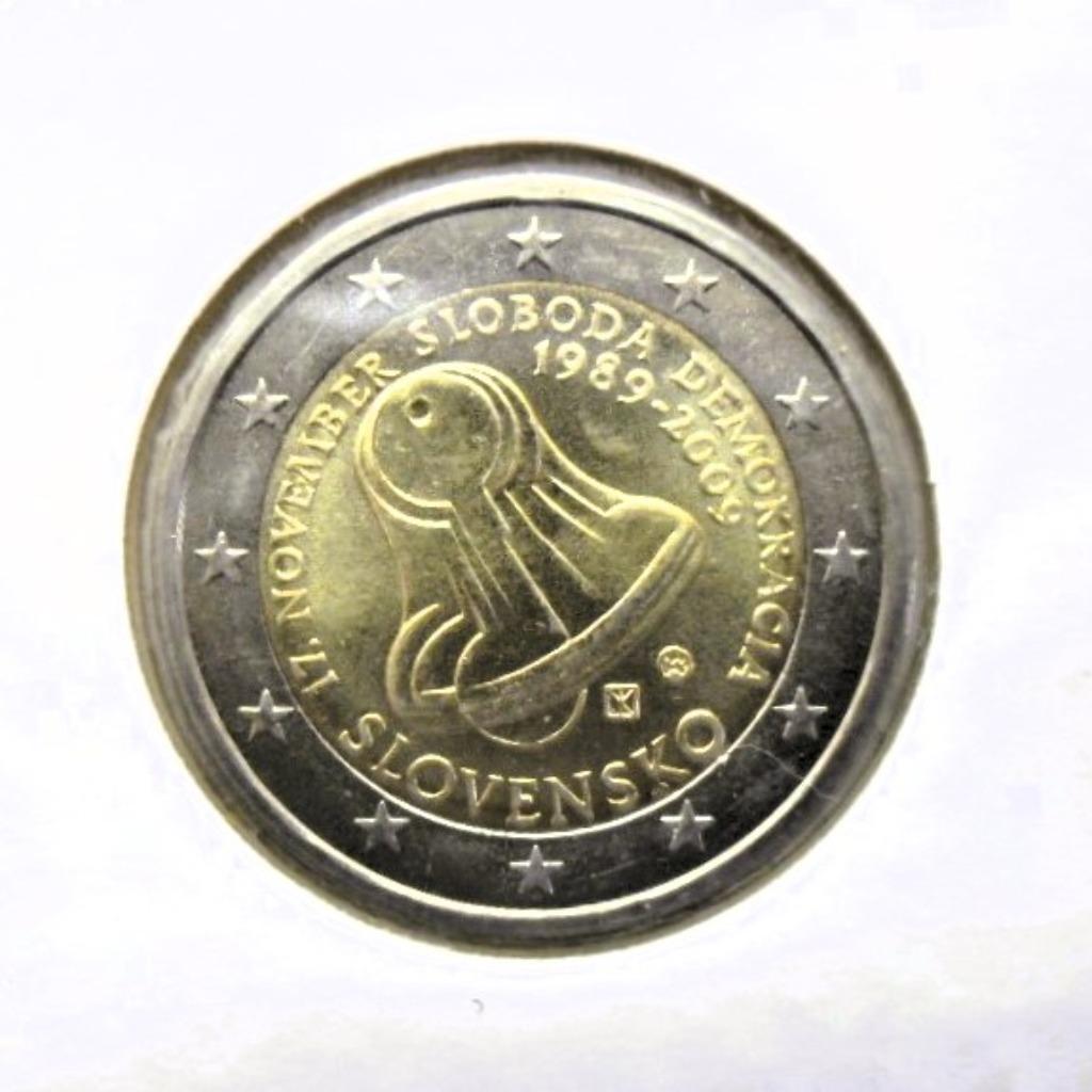2 euro commémorative Slovaquie 2009 "Liberté". UNC., Envoi, Slovaquie, 2 euros, Monnaie en vrac