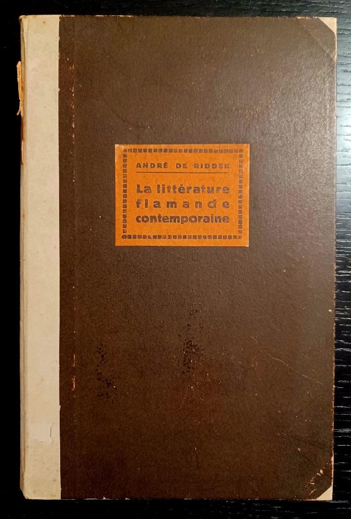 André de Ridder, La littérature flamande contemporaine 1923, Boeken, Gelezen, België, André de Ridder, Ophalen of Verzenden