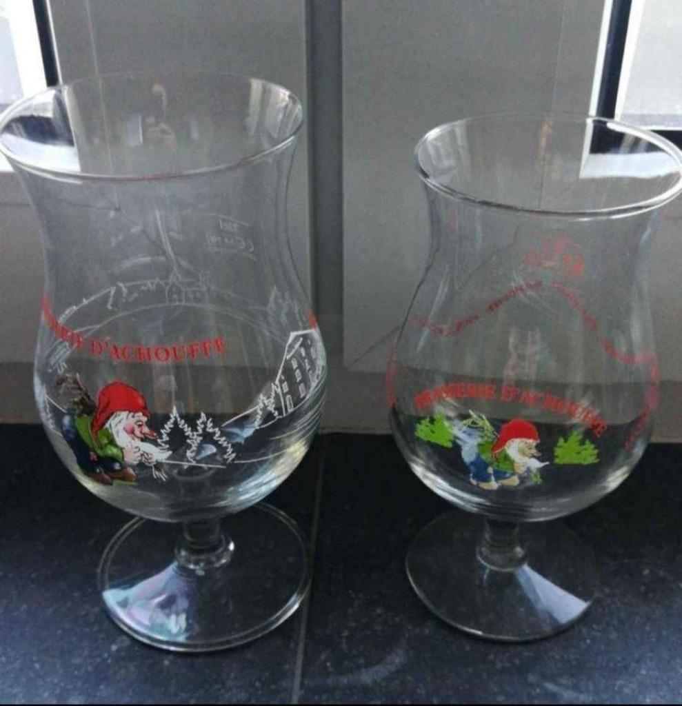 Brasserie D'Achouffe 1 33cl et 1 25cl, Enlèvement, Neuf, Verre ou Verres, Autres marques