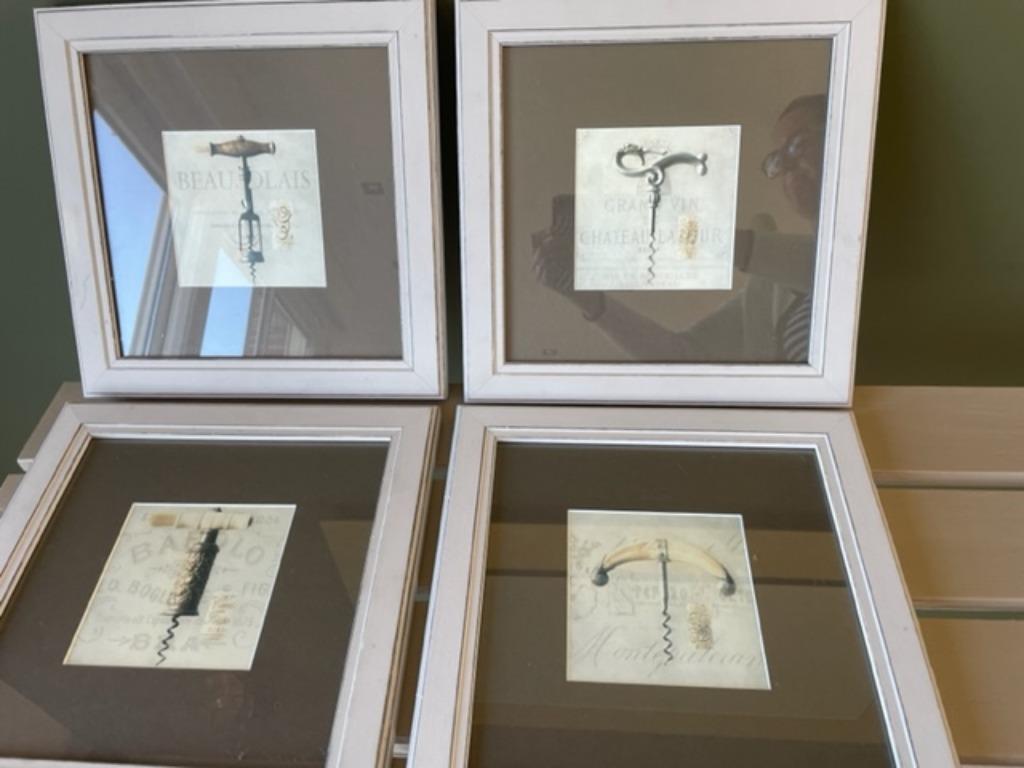 Landelijke wanddecoratie met kurketrekker afbeeldingen, Ophalen, Gebruikt