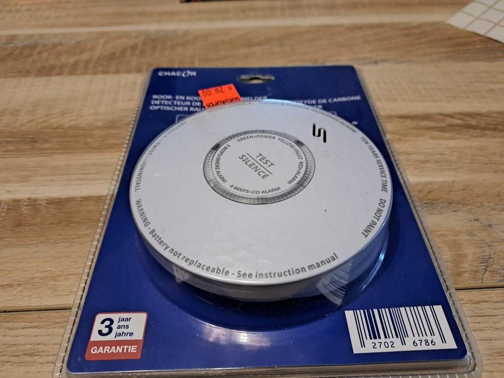 Rook en koolstof melder, Ophalen of Verzenden, Nieuw, Detector, Sensor of Melder, Rook