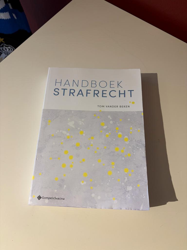 Strafrecht Handboek, Enlèvement ou Envoi, Comme neuf, Enseignement supérieur professionnel