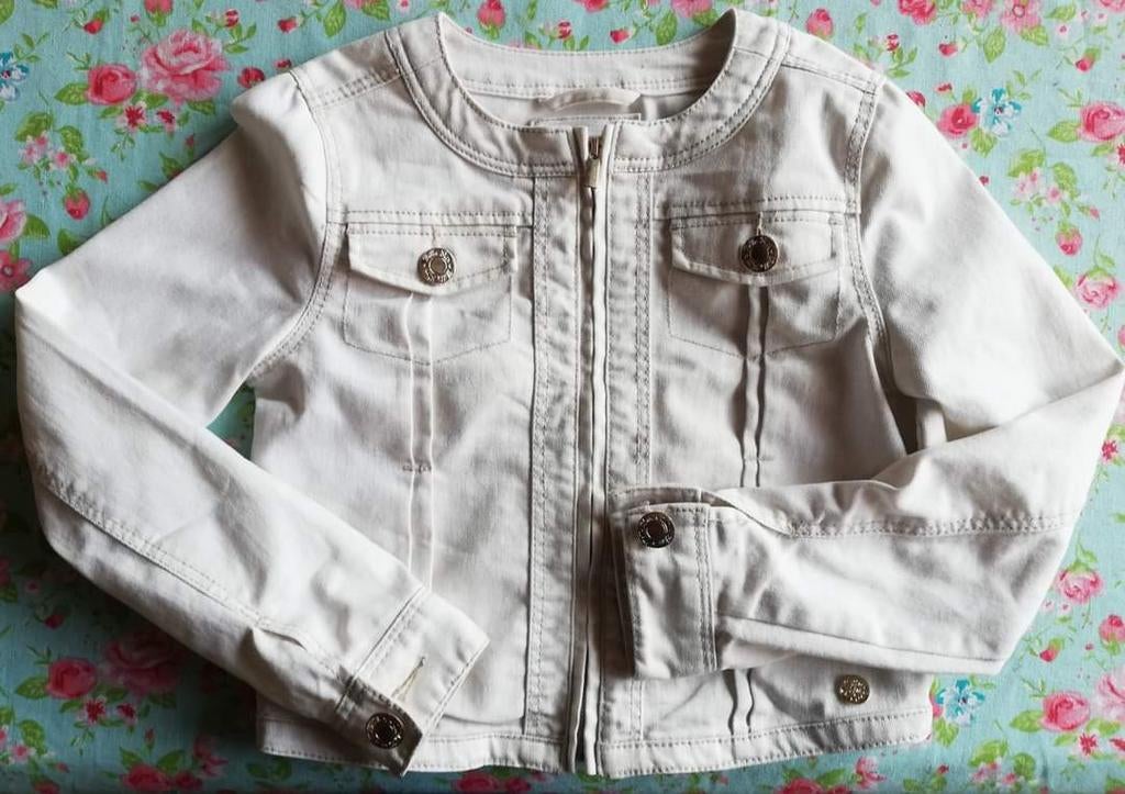 Witte jeansvest JBC MillaStar maat 128, Enfants & Bébés, Vêtements enfant | Taille 128, Enlèvement ou Envoi, Pull ou Veste, JBC
