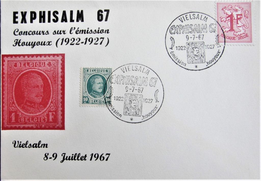 FDC BELGIË- EXPHISALM 1967 VIELSALM, Ophalen of Verzenden, Gestempeld, 1e dag stempel, Gestempeld