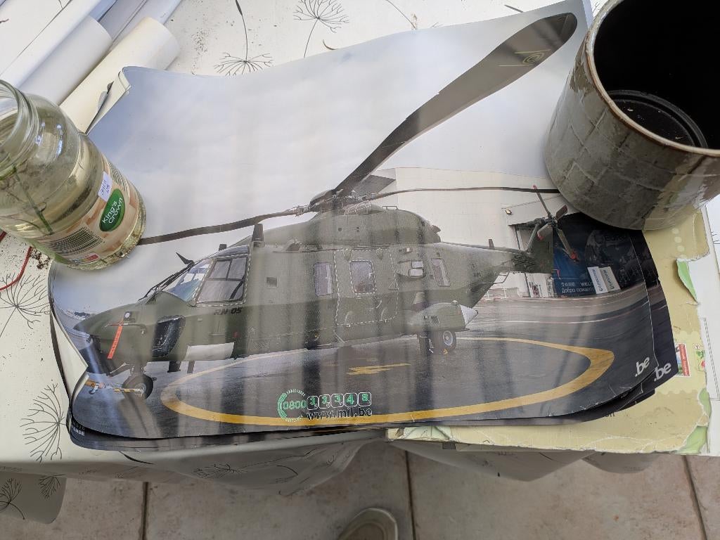 Helicopter Belgisch leger, Verzamelen, Militaria | Algemeen, Ophalen of Verzenden, Luchtmacht, Foto of Poster