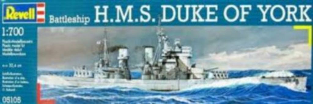 REVELL 05105 battleship H.M.S. DUCK OF YORK échelle 1/700, Hobby & Loisirs créatifs, Modélisme | Bateaux & Navires, Enlèvement ou Envoi
