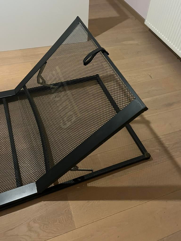 Auping 1 pers handverstelbare spiraalbodem 90x200cm zwart, 90 cm, Enlèvement, Sommier, 200 cm