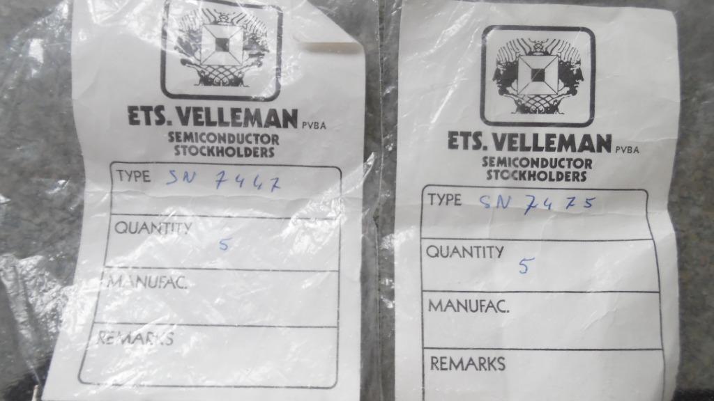 IC's SN7447 en SN7475, Ophalen of Verzenden, Nieuw