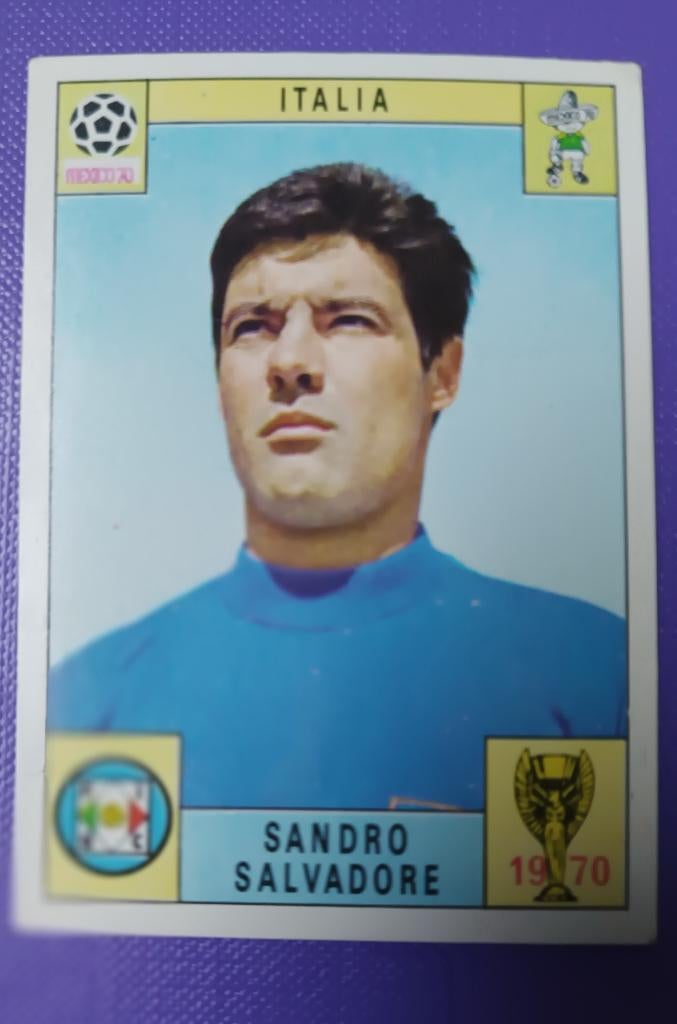 Carte Panini  Coupe du monde foot1970, Mexique SALVADORE, Envoi
