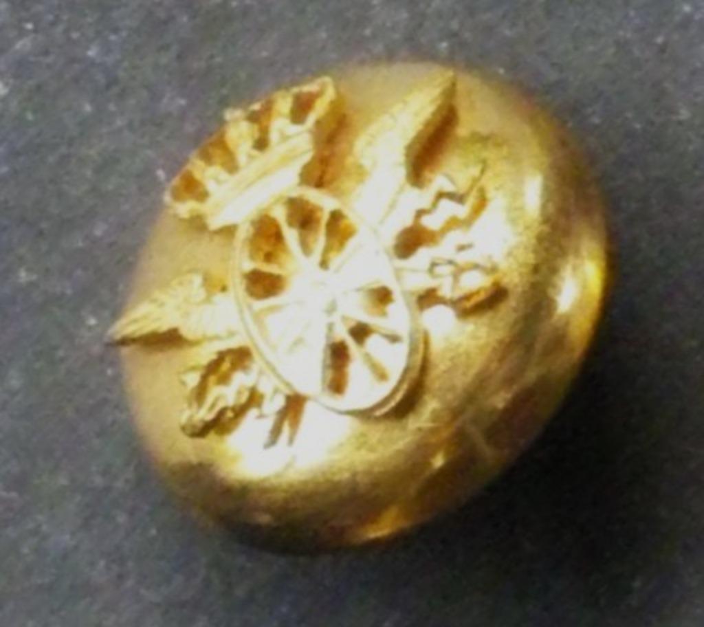 3 boutons de redingote ingénieur au chemin de fer état belge, Envoi, Utilisé, Train, Autres types